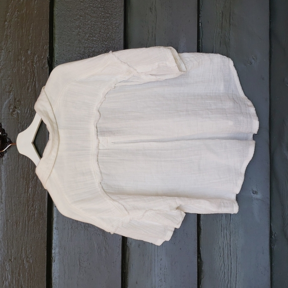 017 We the FREE PEOPLE Full Of Light Top White sz L Women's - Picture 6 of 10